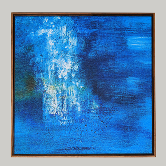 Tela - A Gratidão é Azul (50x50) com moldura