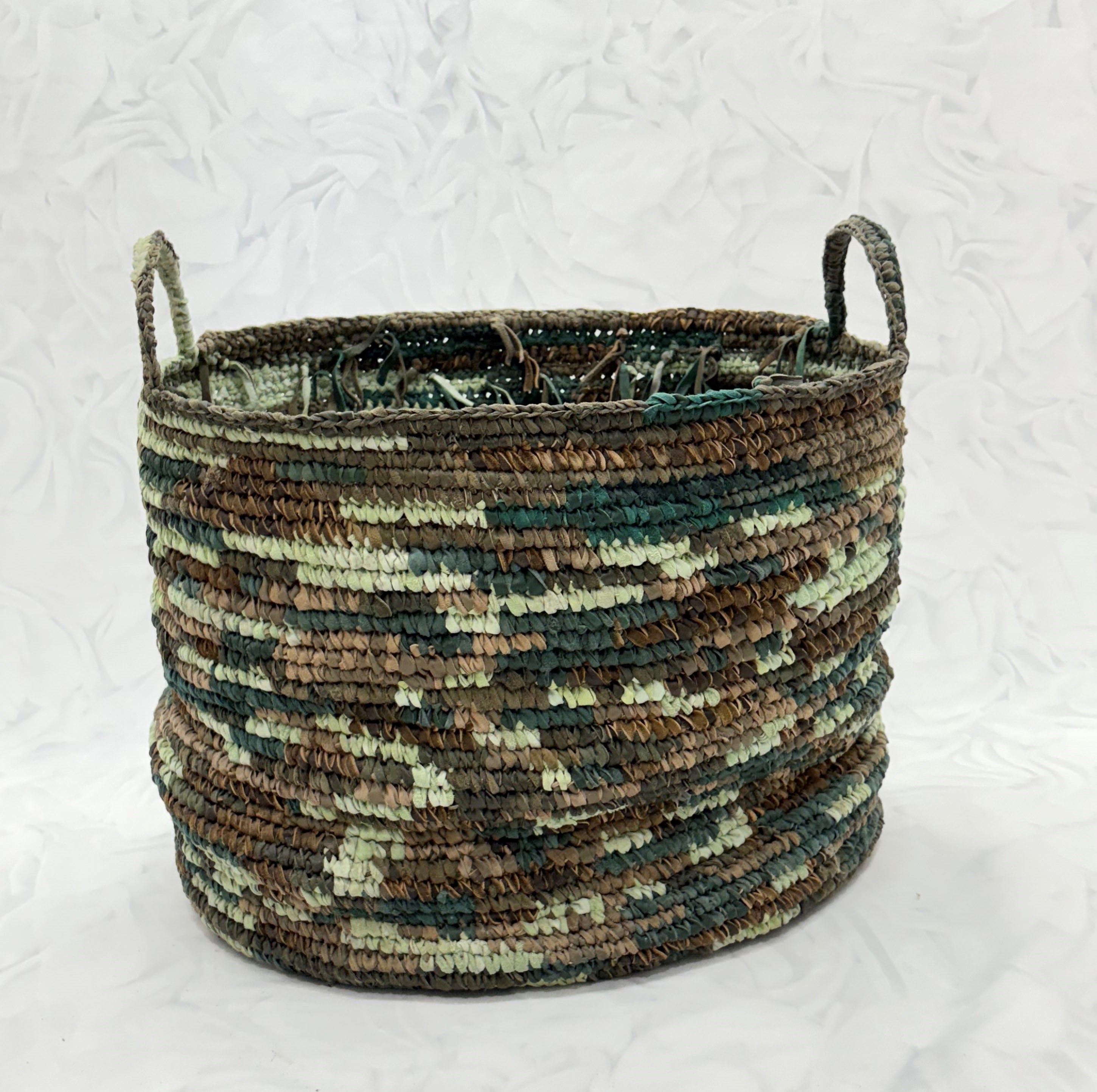 Cesto Trama Mescla Verdes                                    