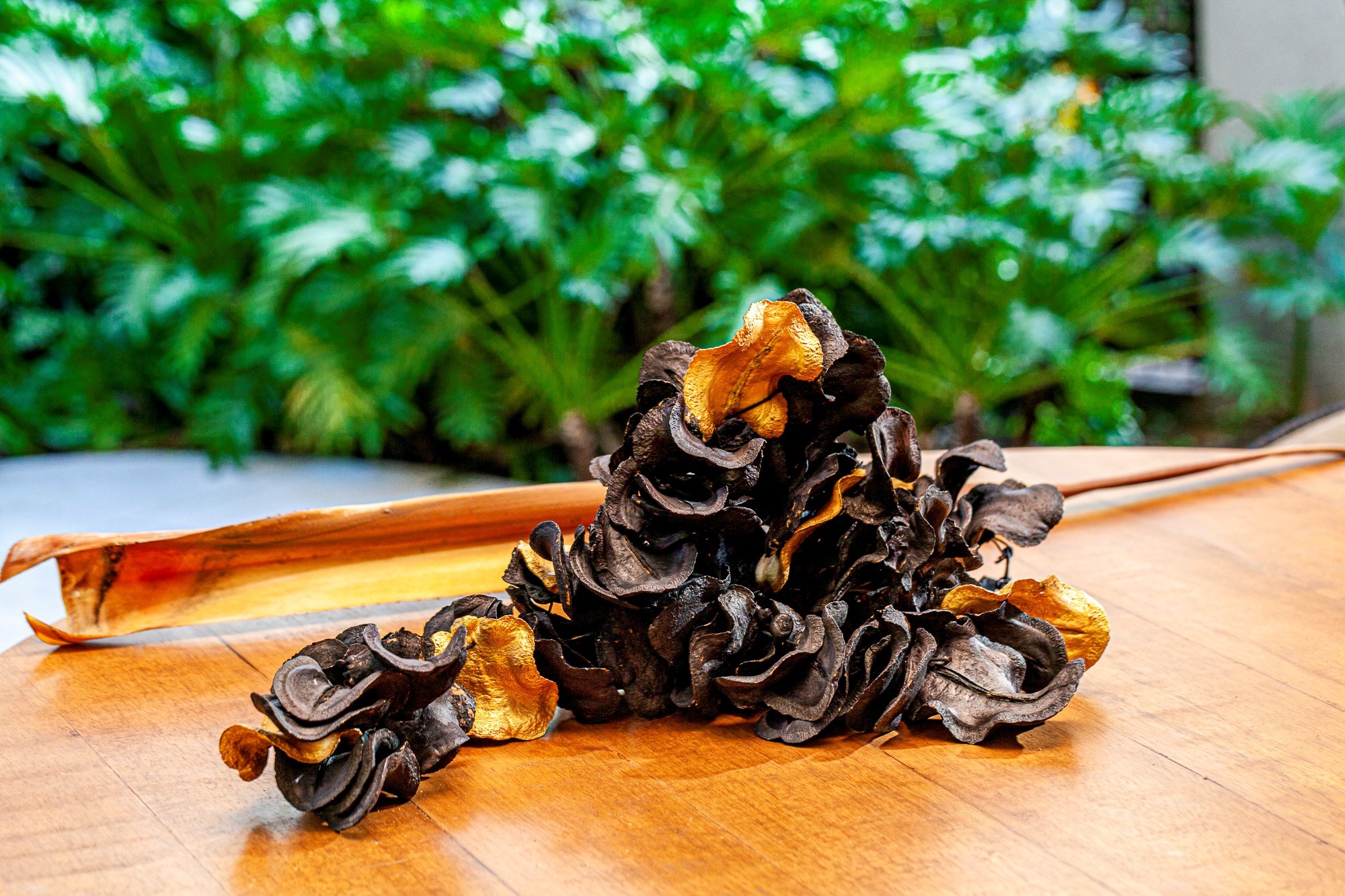 YA022PR0 - 120 CM ESC BOCA DE SAPO PRETO C/ DOURADO